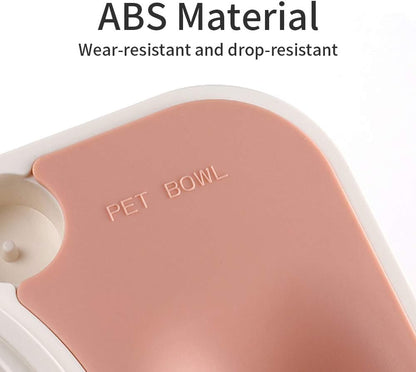 2-In-1 Automatic Dog Feeder Multi Function Cat Feeding Dispenser Detachable Dog Water Bottle and Food Bowl (Pink)